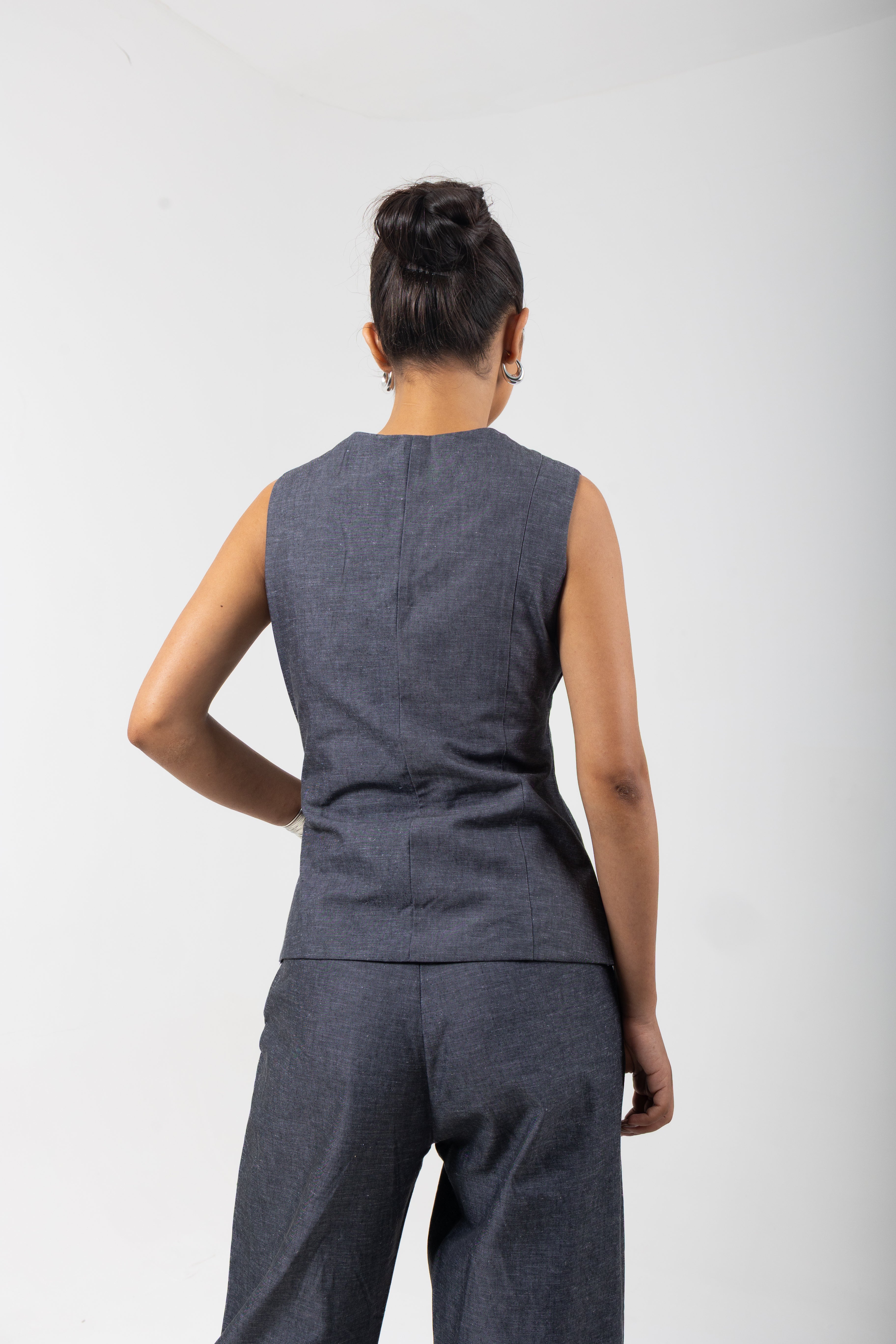 EVERYDAY STRUCTURED WAISTCOAT - NAVY