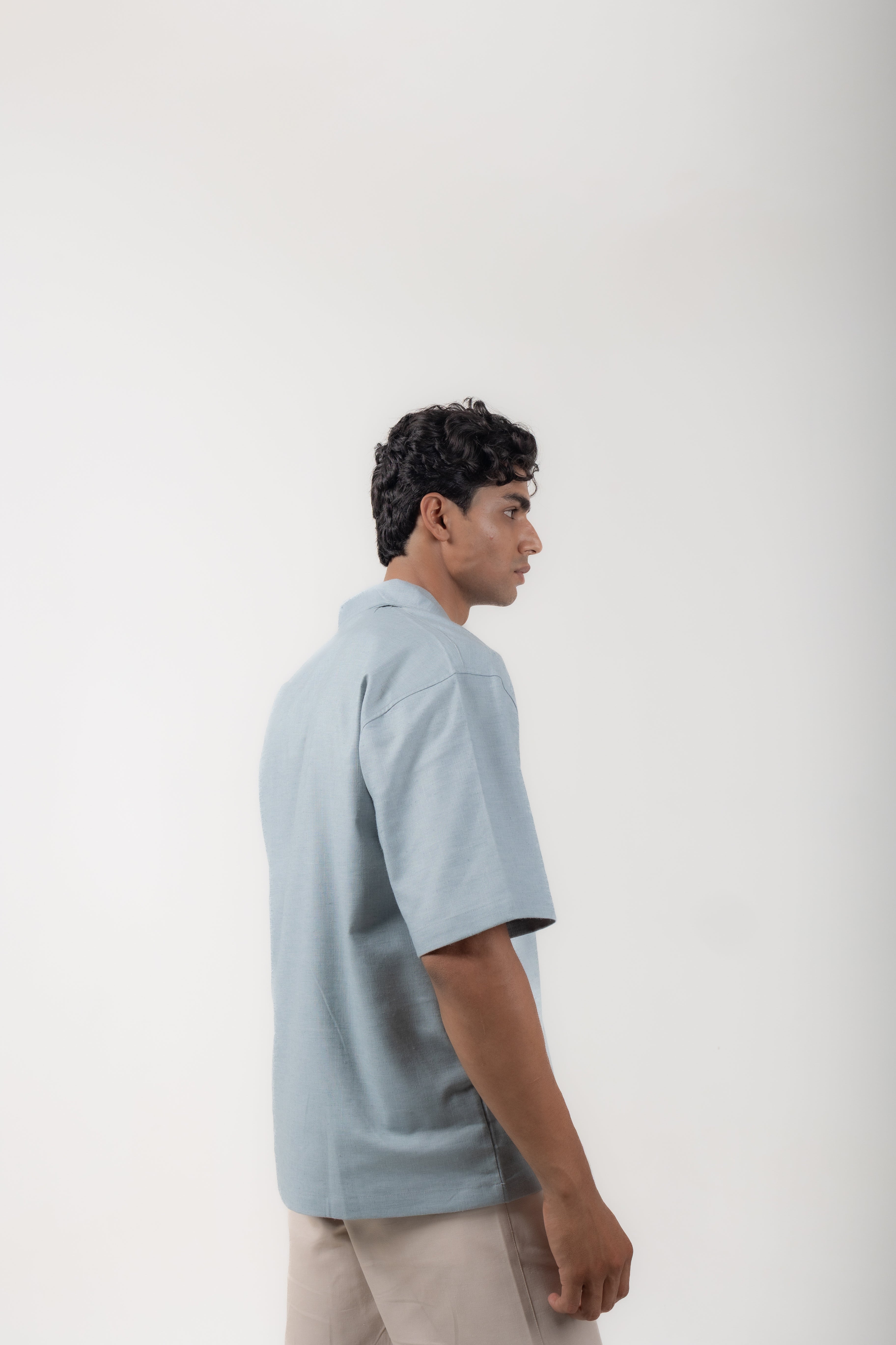 RELAXED POLO NECK T SHIRT