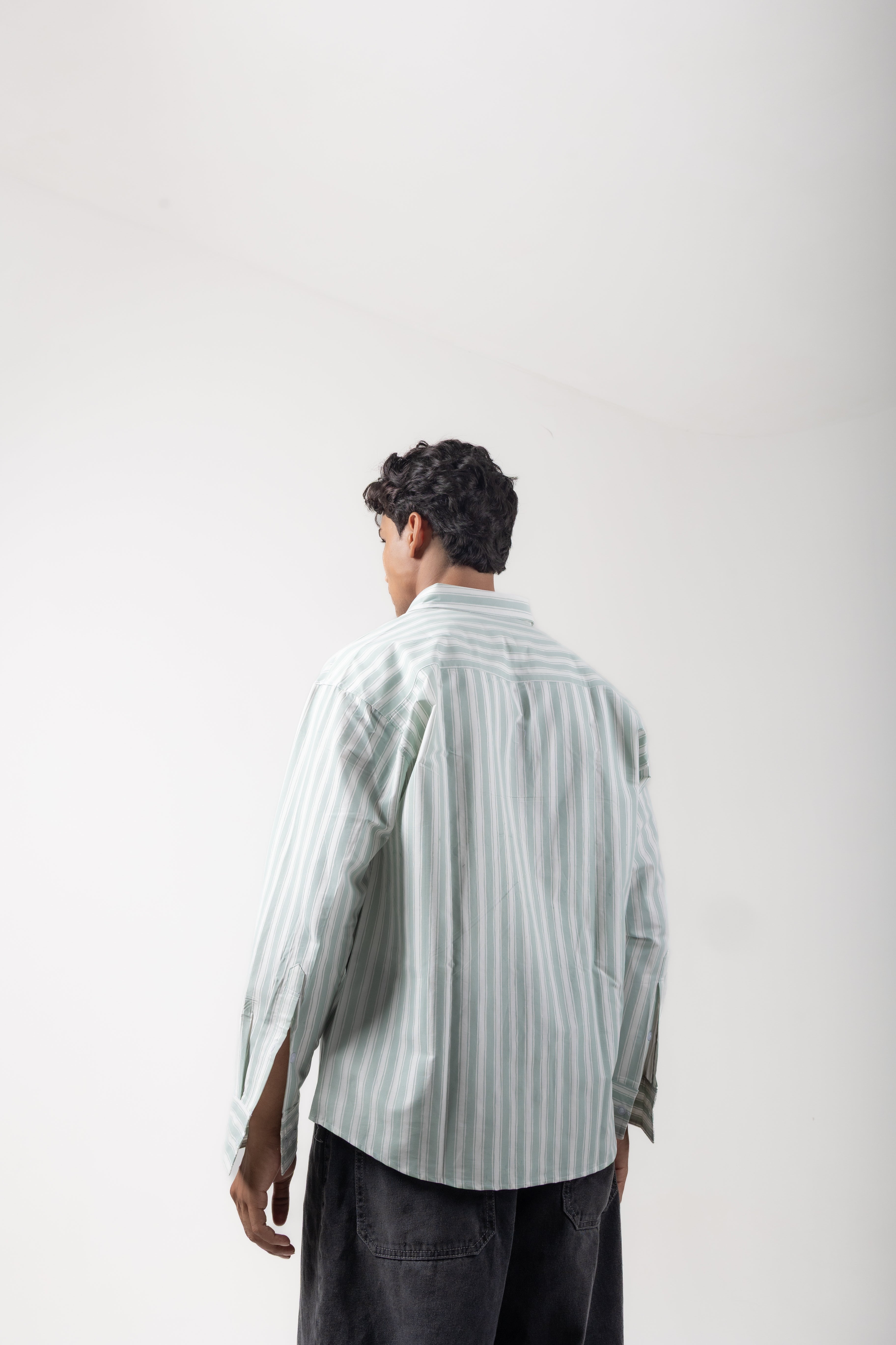 BASIC RELAXED STRIPES SHIRT - SEA SALT
