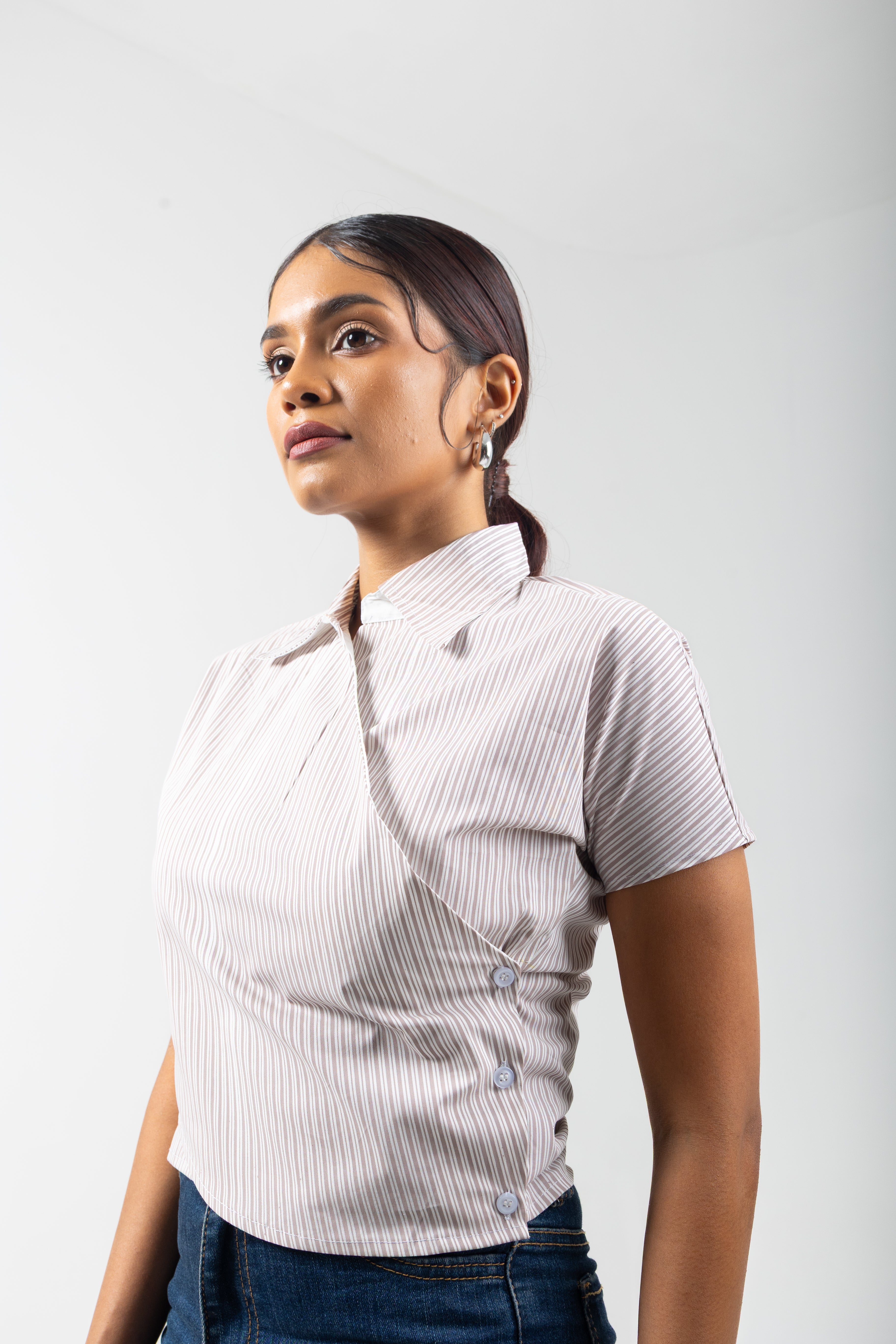 SIDE PANEL SHIRT - ASH