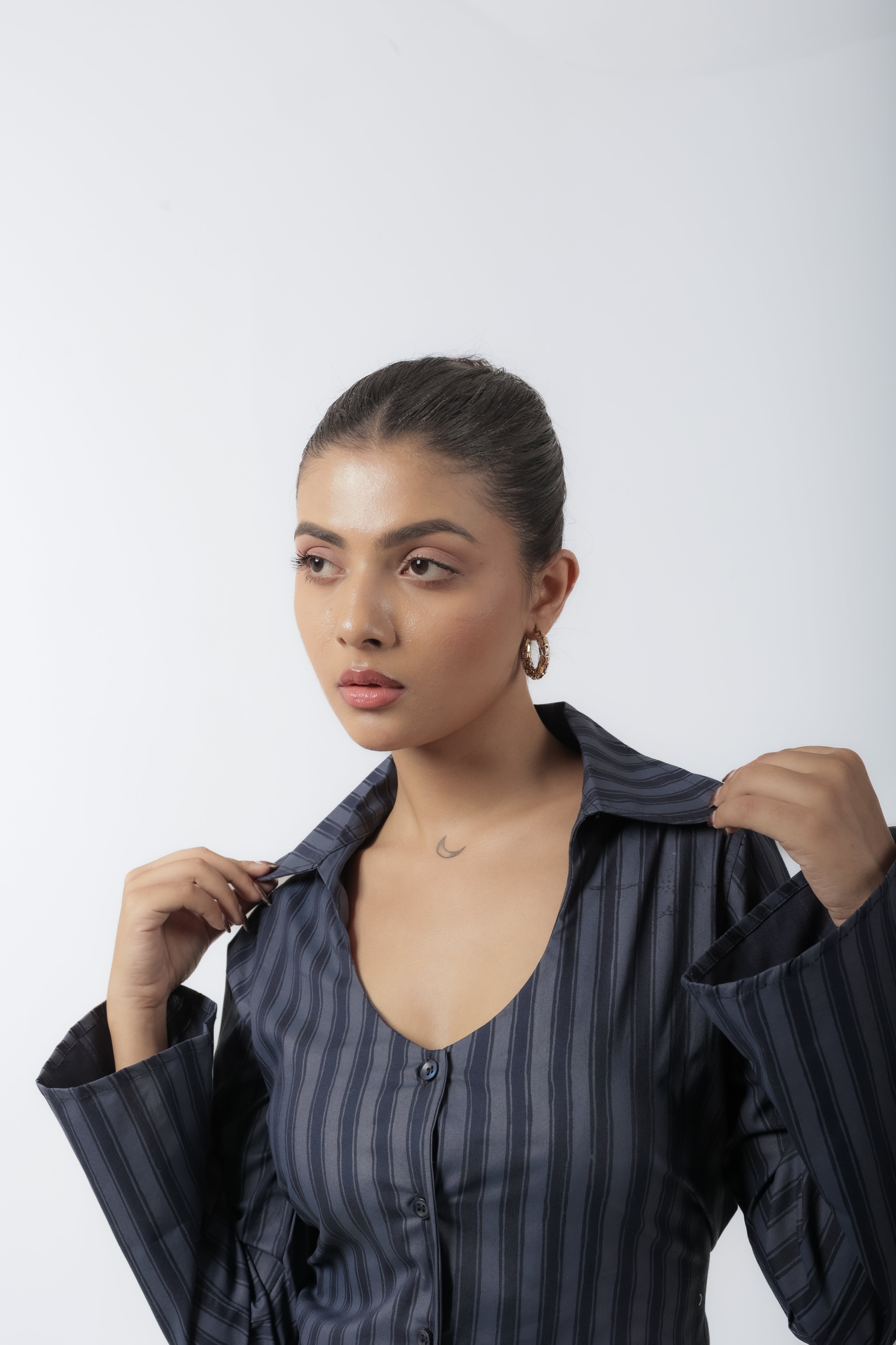 BUTTON DOWN TOP - NAVY